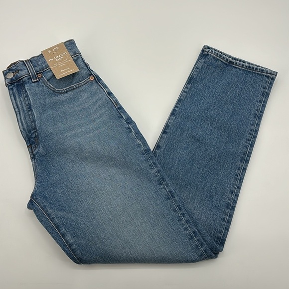 Madewell The Tall '90s Straight Crop Jean in Hazeldell Wash size 25T NWT NQ695 - Picture 7 of 14